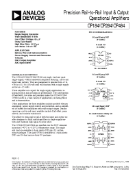 Datasheet OP184ES производства Analog Devices
